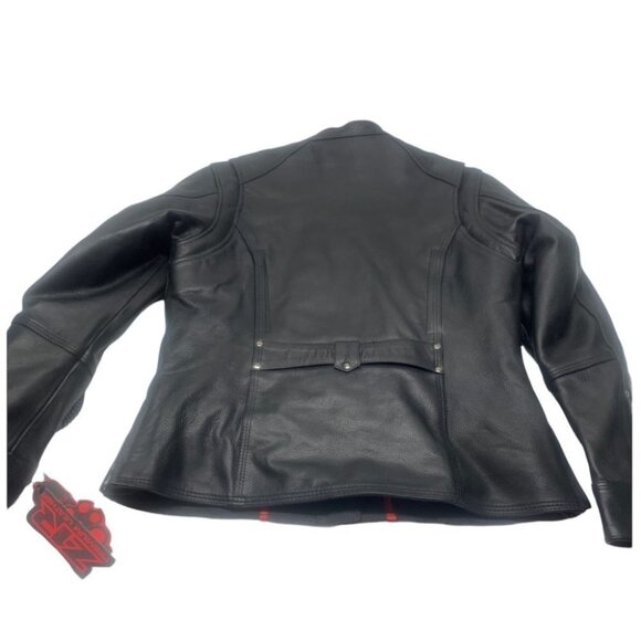 ❤️ NWT Z-1R 243 Leather Moto Jacket Black Zip Out Liner Motorcycle - Picture 3 of 16